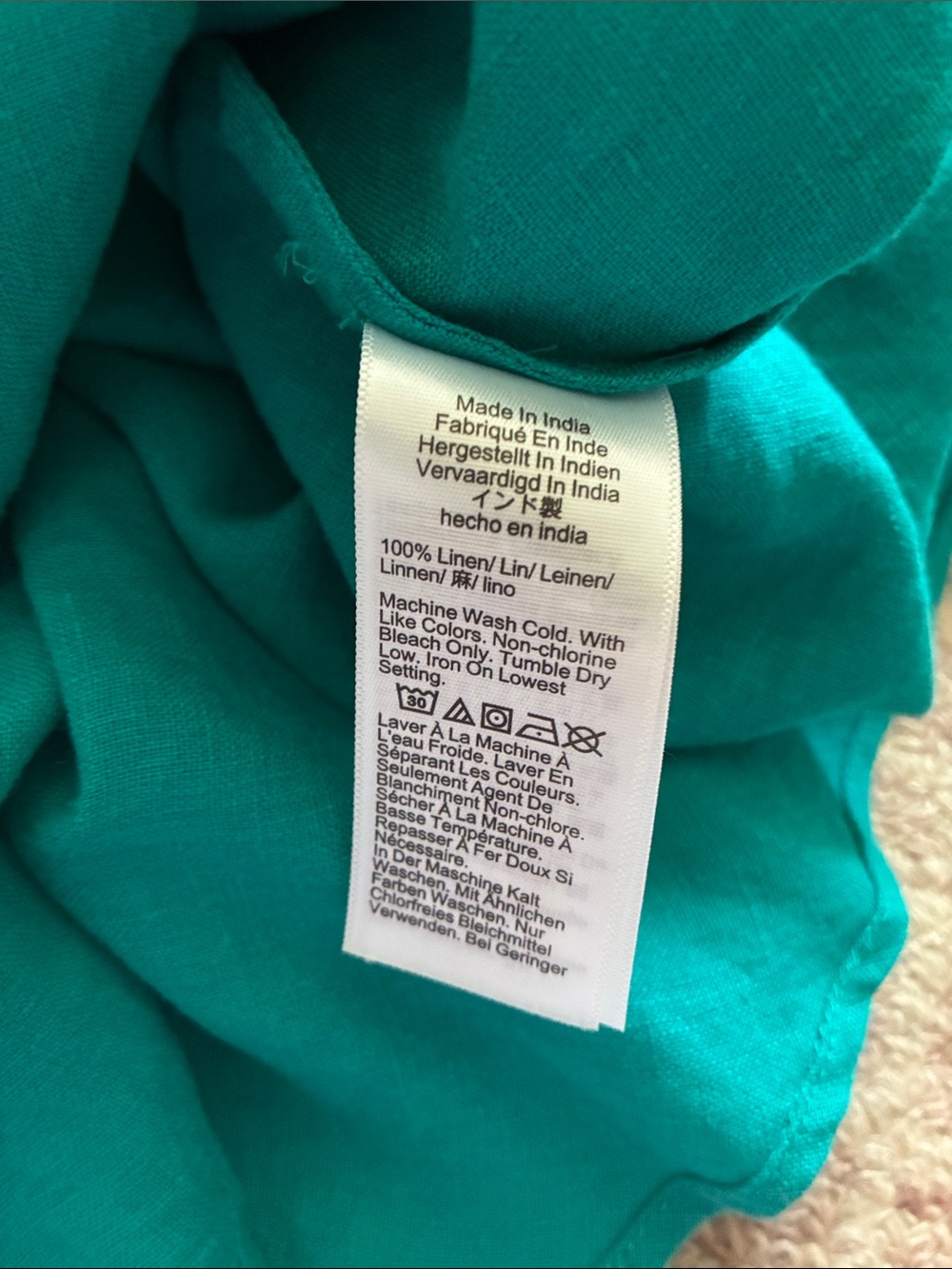 J.Crew NWT linen Gwyneth slip dress in deep teal - Picture 5 of 5